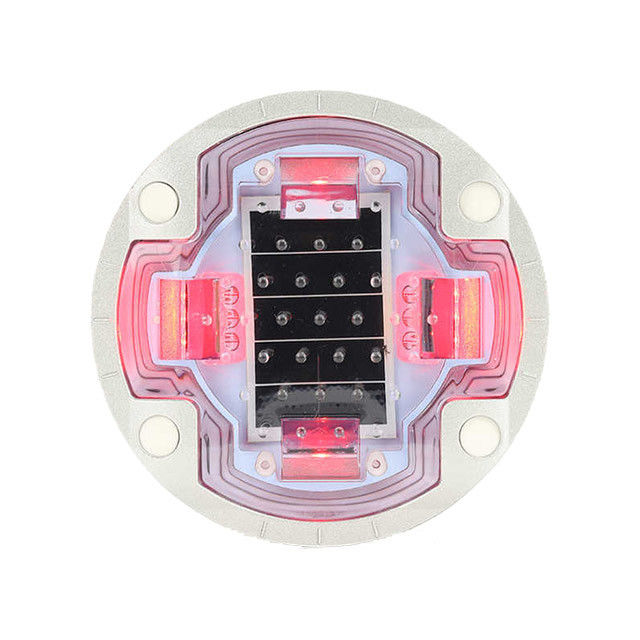 4 पेंच एम्बेडेड रोड स्टड फुटपाथ मार्कर लाइट्स सौर पैनल 2.5V 250MA